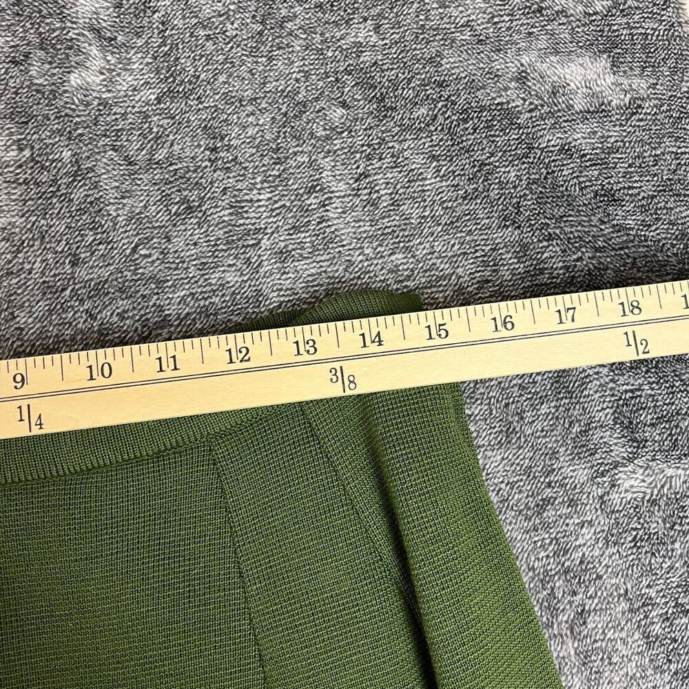 Vtg 60's St. Andrews 100% Pure Zephyr Wool Knitted Cardigan Skirt Set Green 16 - Picture 11 of 15